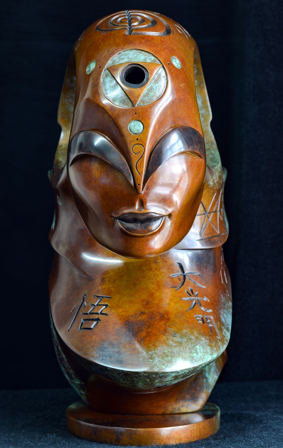 Purusha Bronze sculpture by Andrew Thomas
