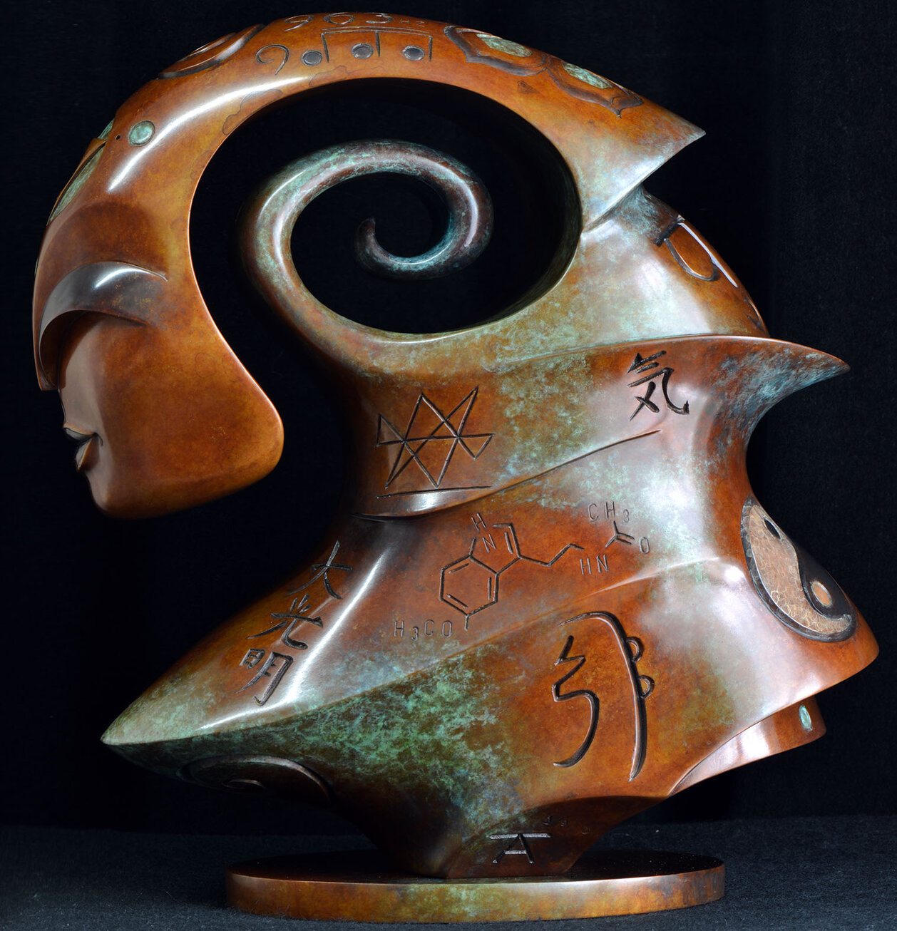 Purusha Bronze sculpture by Andrew Thomas