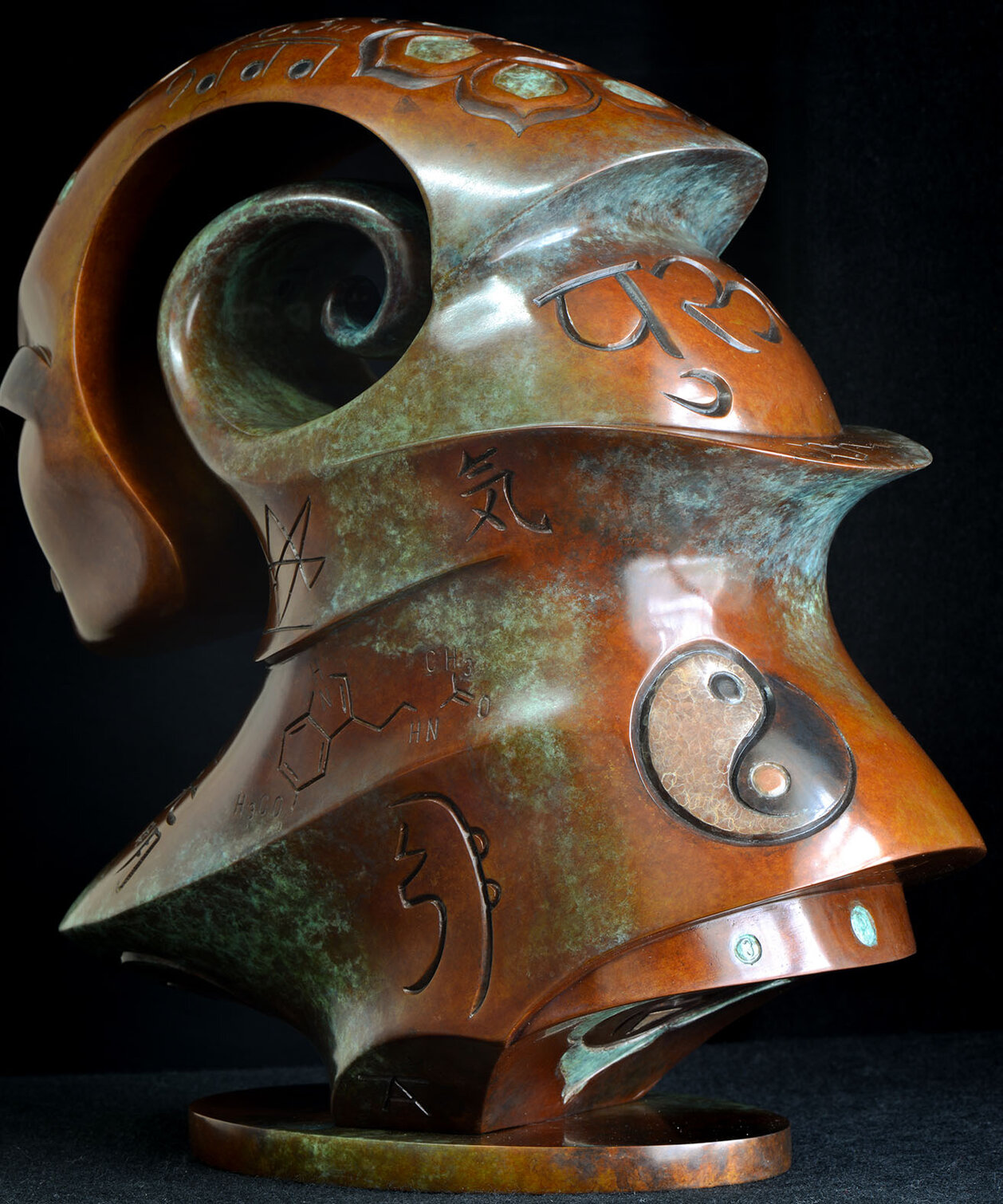 Purusha Bronze sculpture by Andrew Thomas