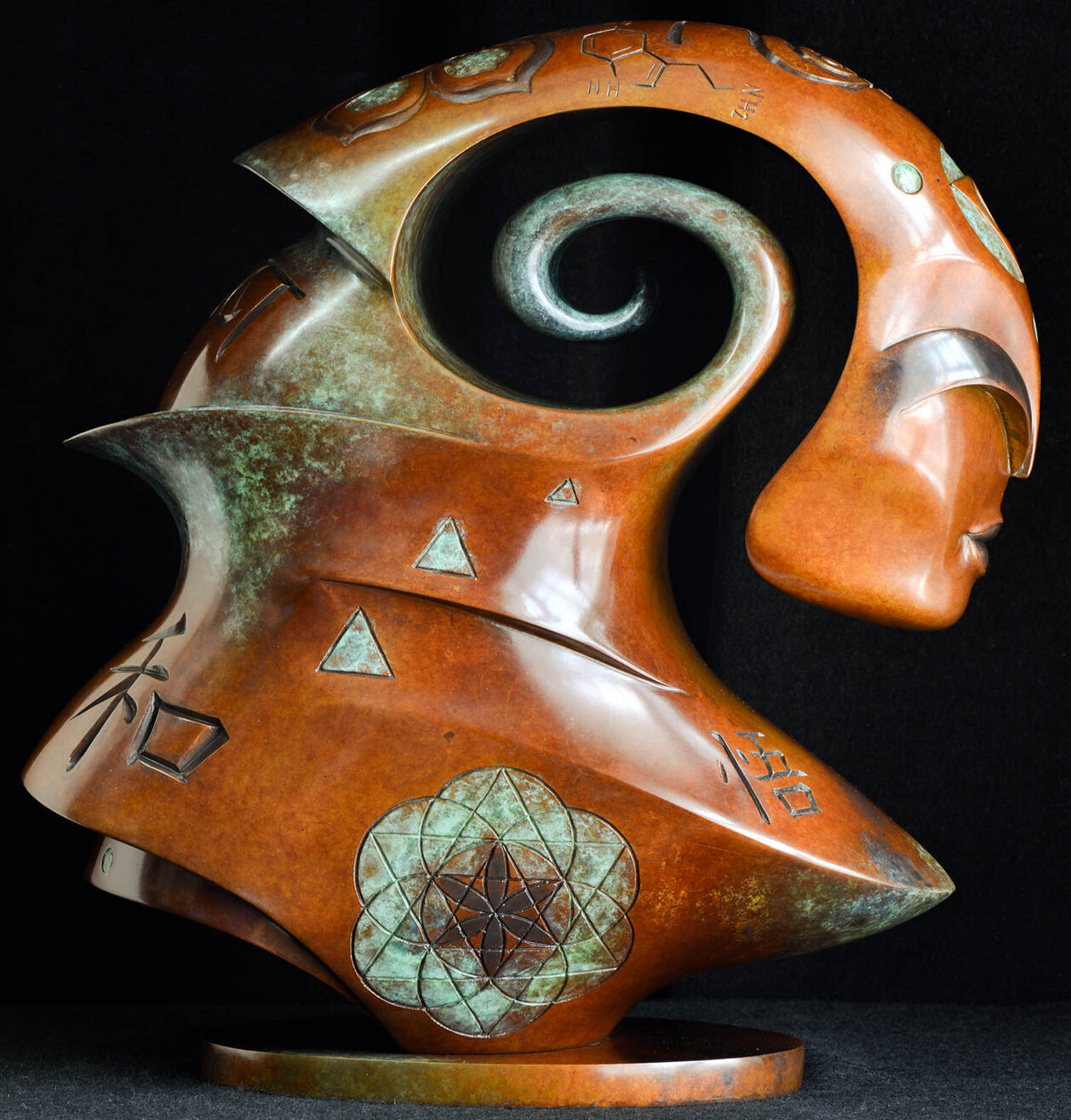 Purusha Bronze sculpture by Andrew Thomas