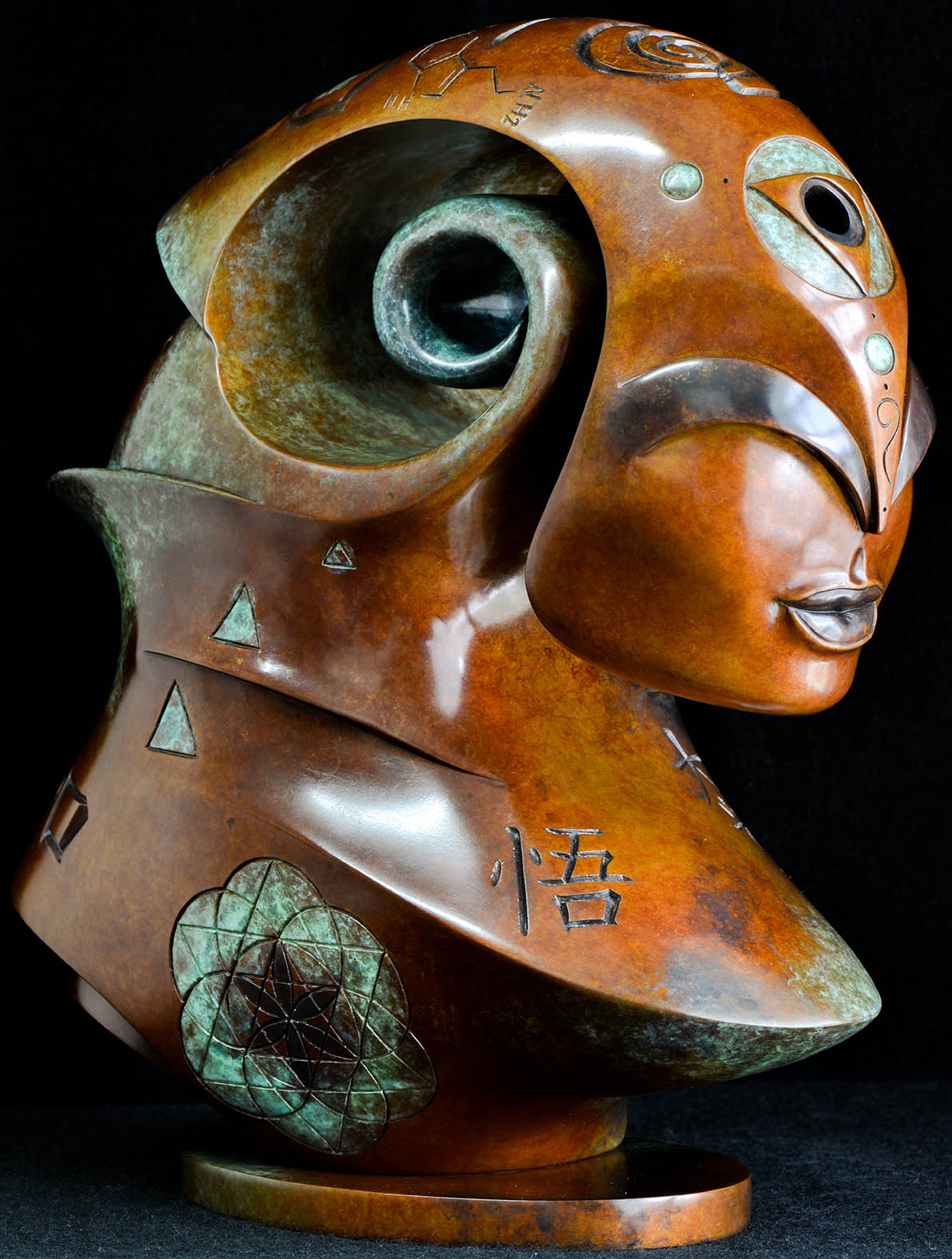 Purusha Bronze sculpture by Andrew Thomas