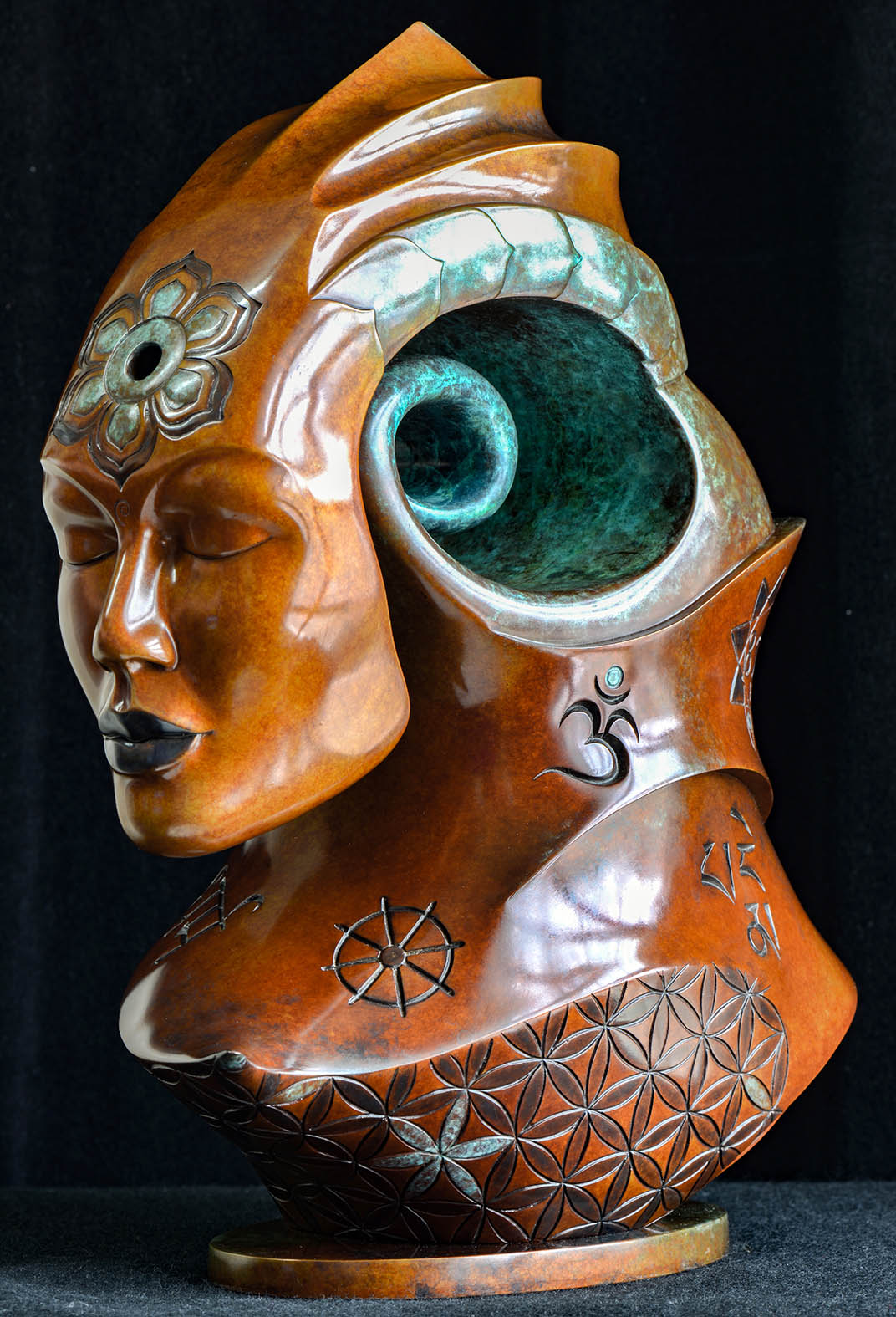 Ahimsa Bronze sculpture by Andrew Thomas