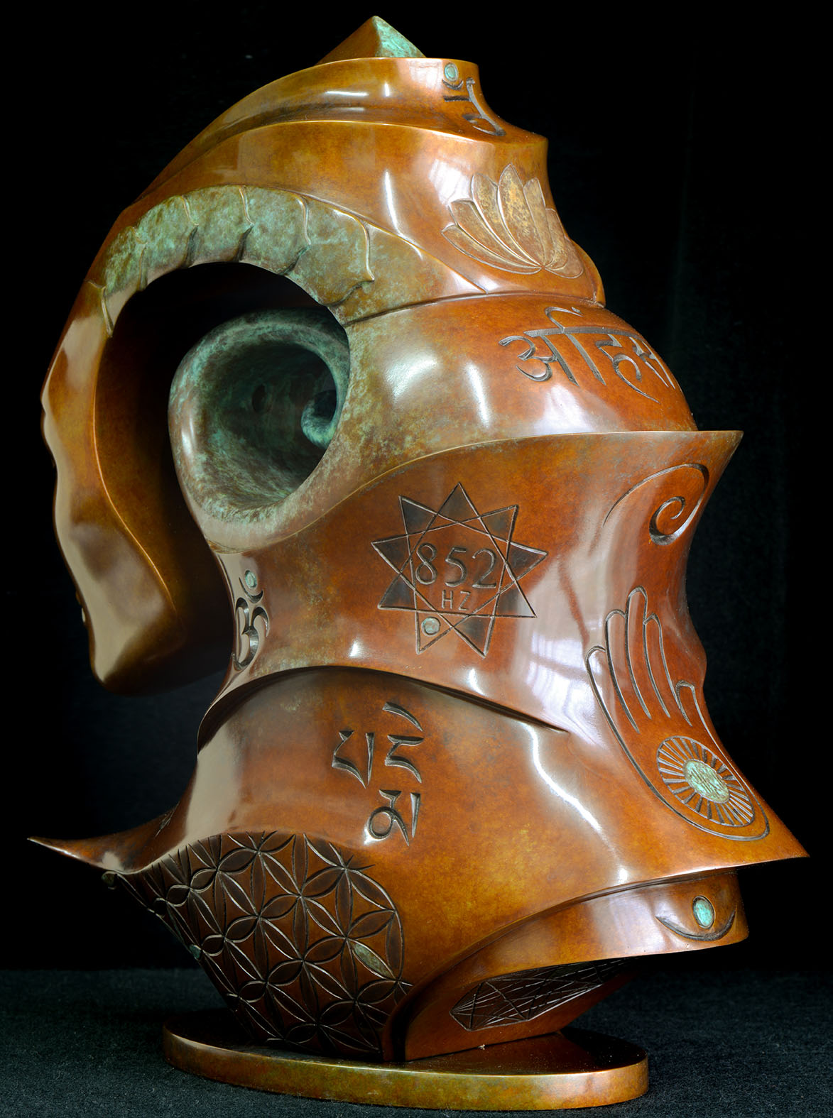 Ahimsa Bronze sculpture by Andrew Thomas