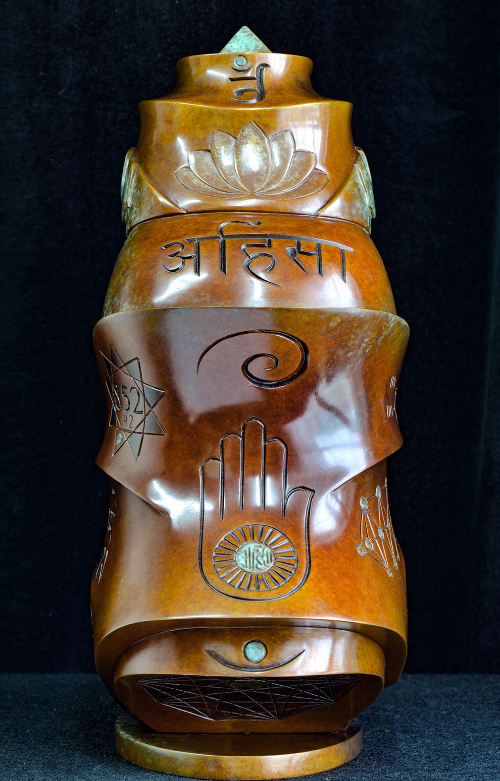 Ahimsa Bronze sculpture by Andrew Thomas