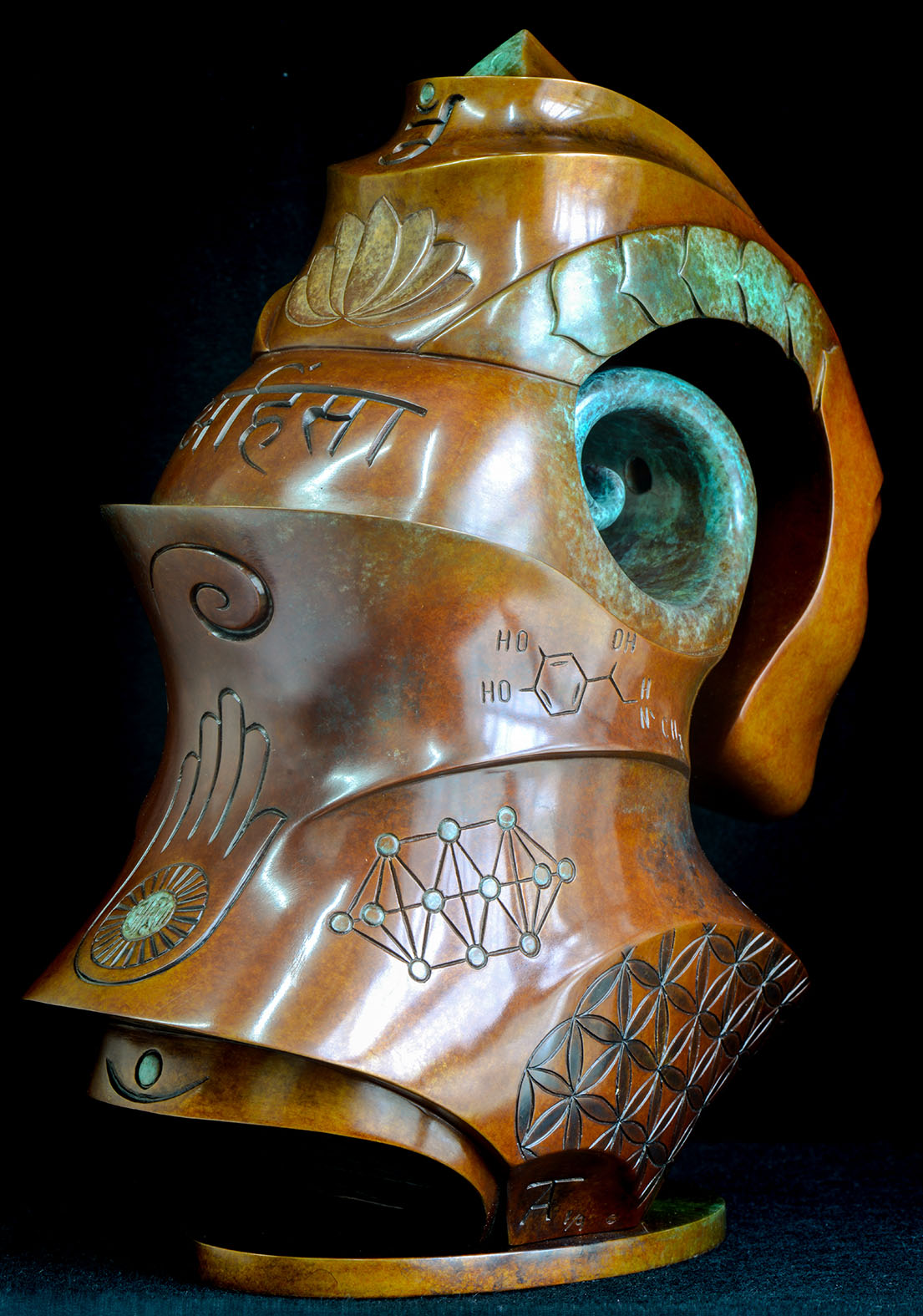 Ahimsa Bronze sculpture by Andrew Thomas