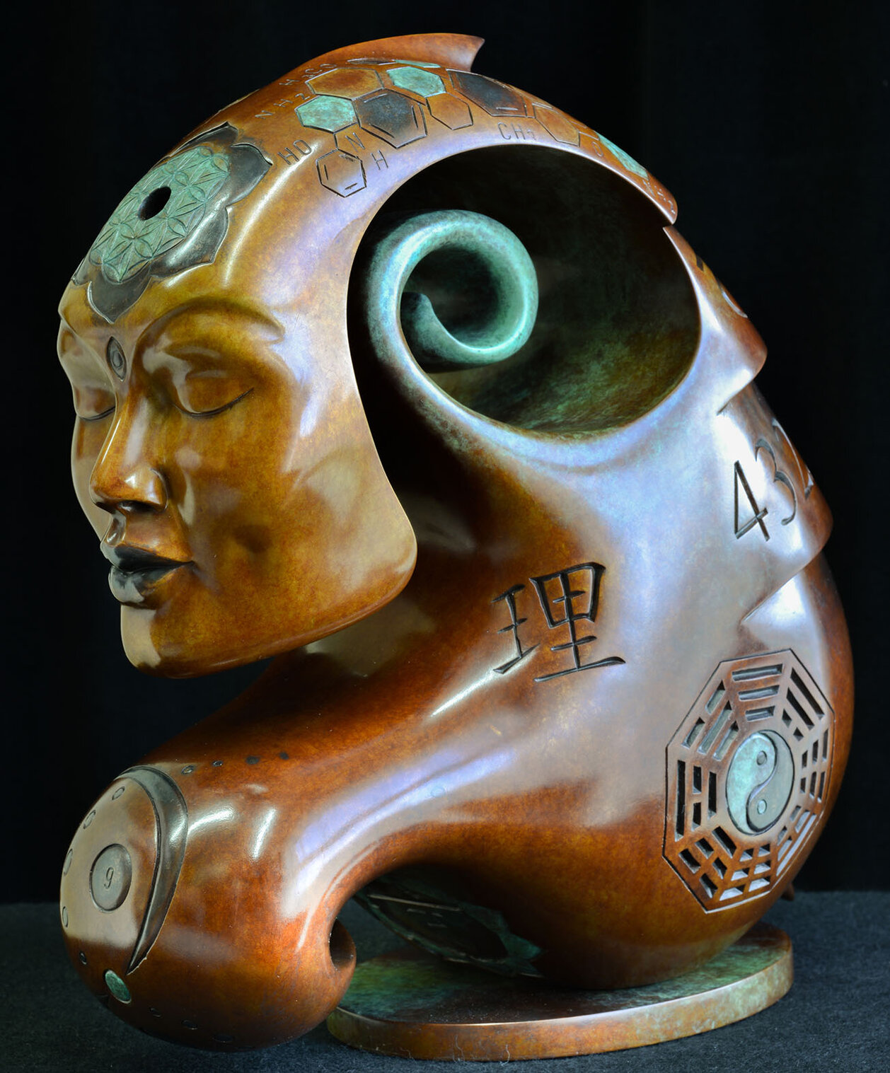 Tat Tvam Asi Bronze sculpture by Andrew Thomas