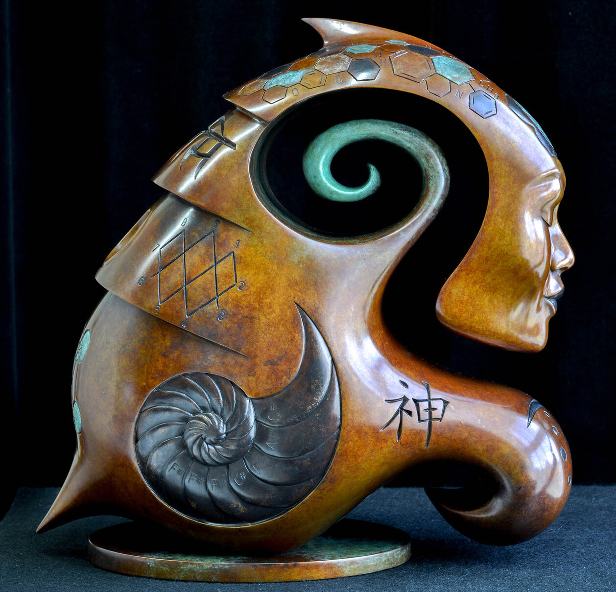 Tat Tvam Asi Bronze sculpture by Andrew Thomas